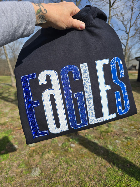 Mixed Media Applique Sweatshirt