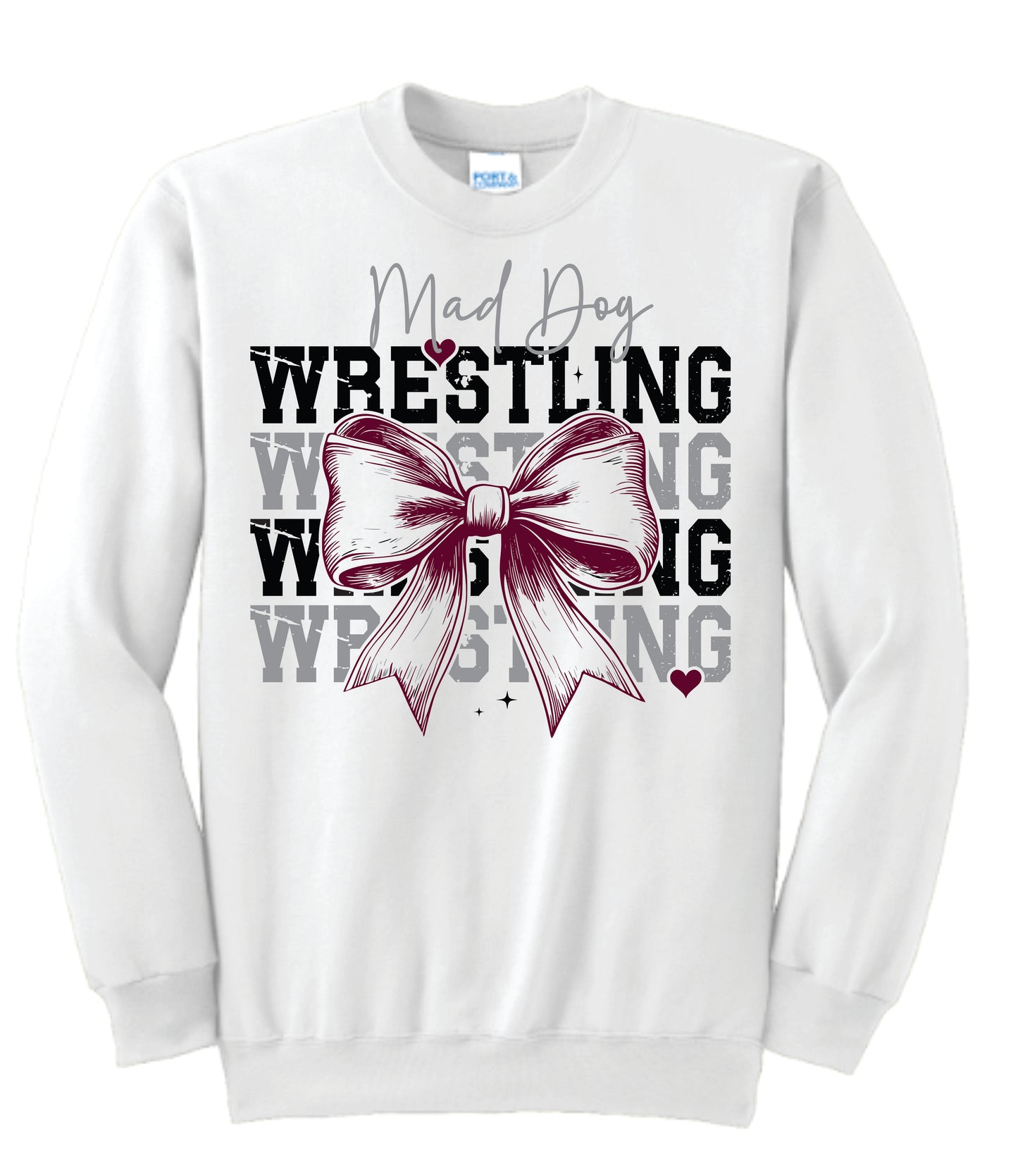 Mad Dog Wrestling/Bow Crewneck sweatshirt