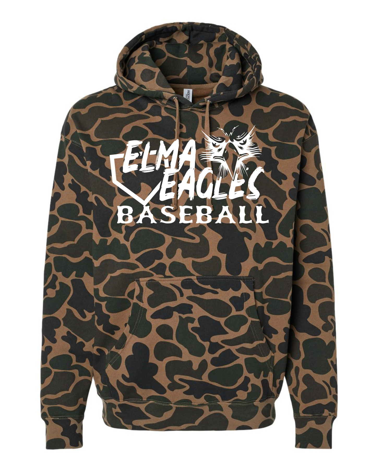 Elma Eagles Baseball Camo Hoodie