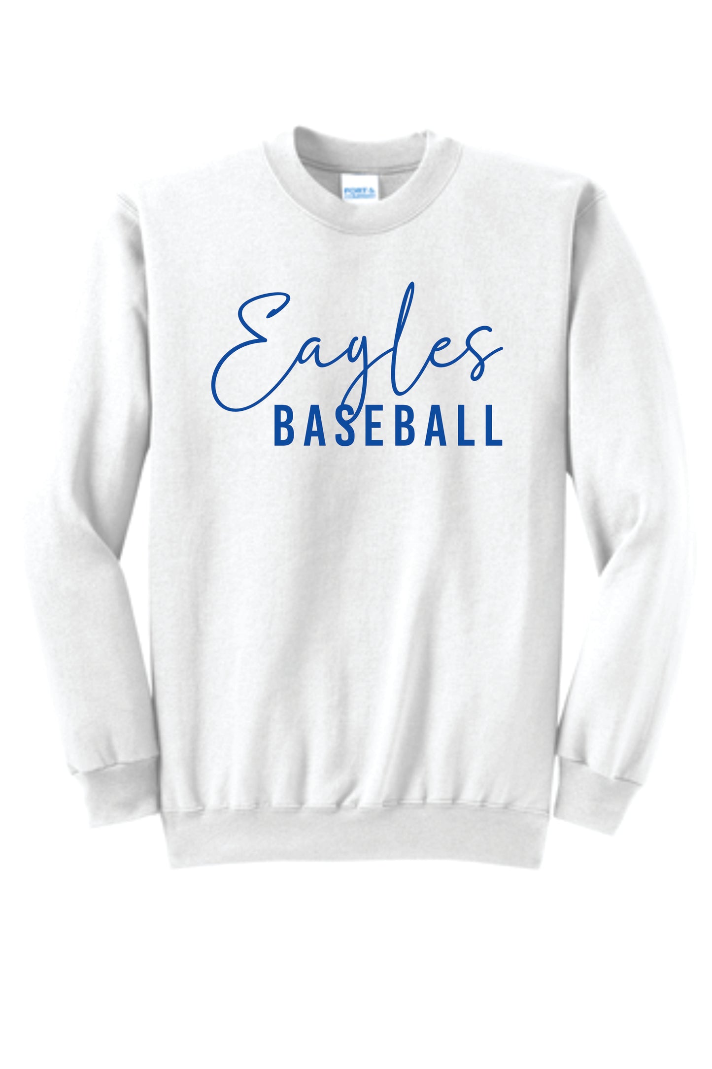 Elma Eagles Baseball Puff Print Crewneck Sweatshirt