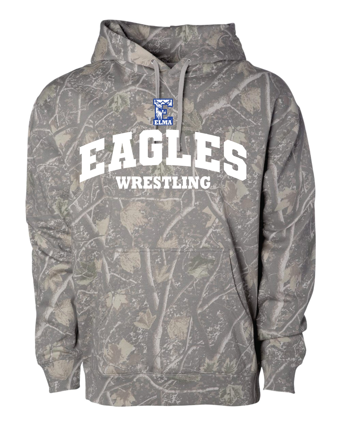 Elma Eagles Wrestling Deadwood Camo Hoodie