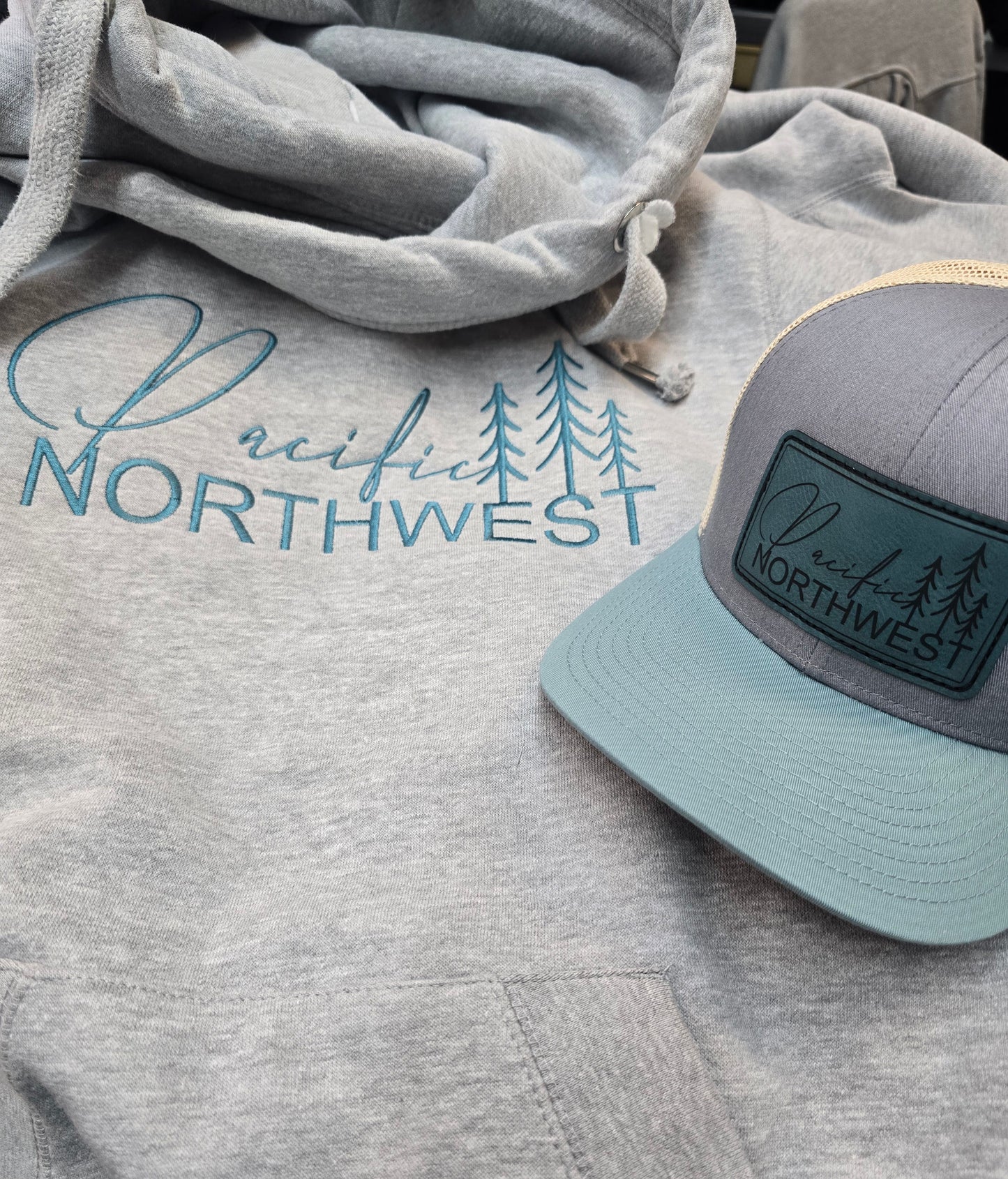 Pacific Northwest Grey Crossneck Hoodie