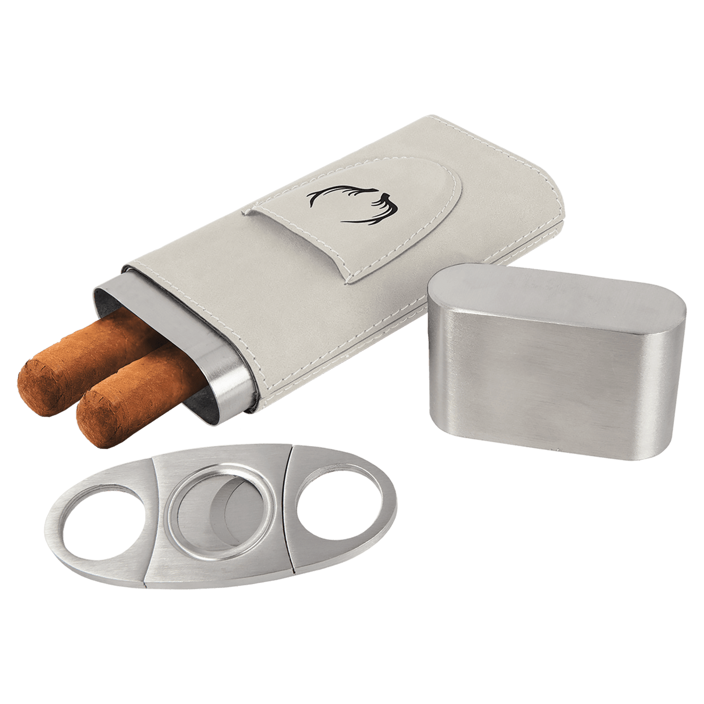 Leatherette Cigar Case with Cutter