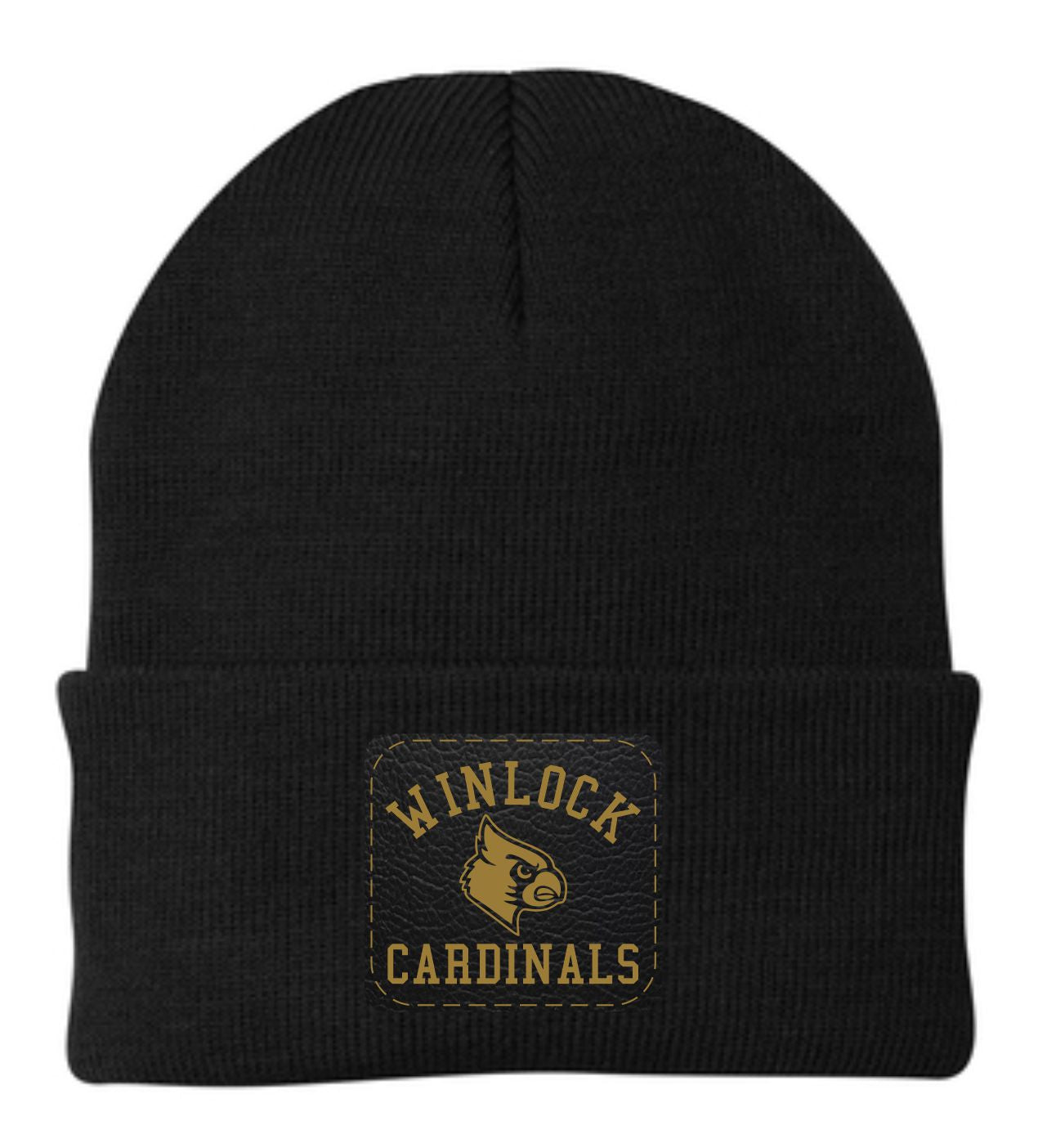 Winlock Cardinals Fold-Over Beanie