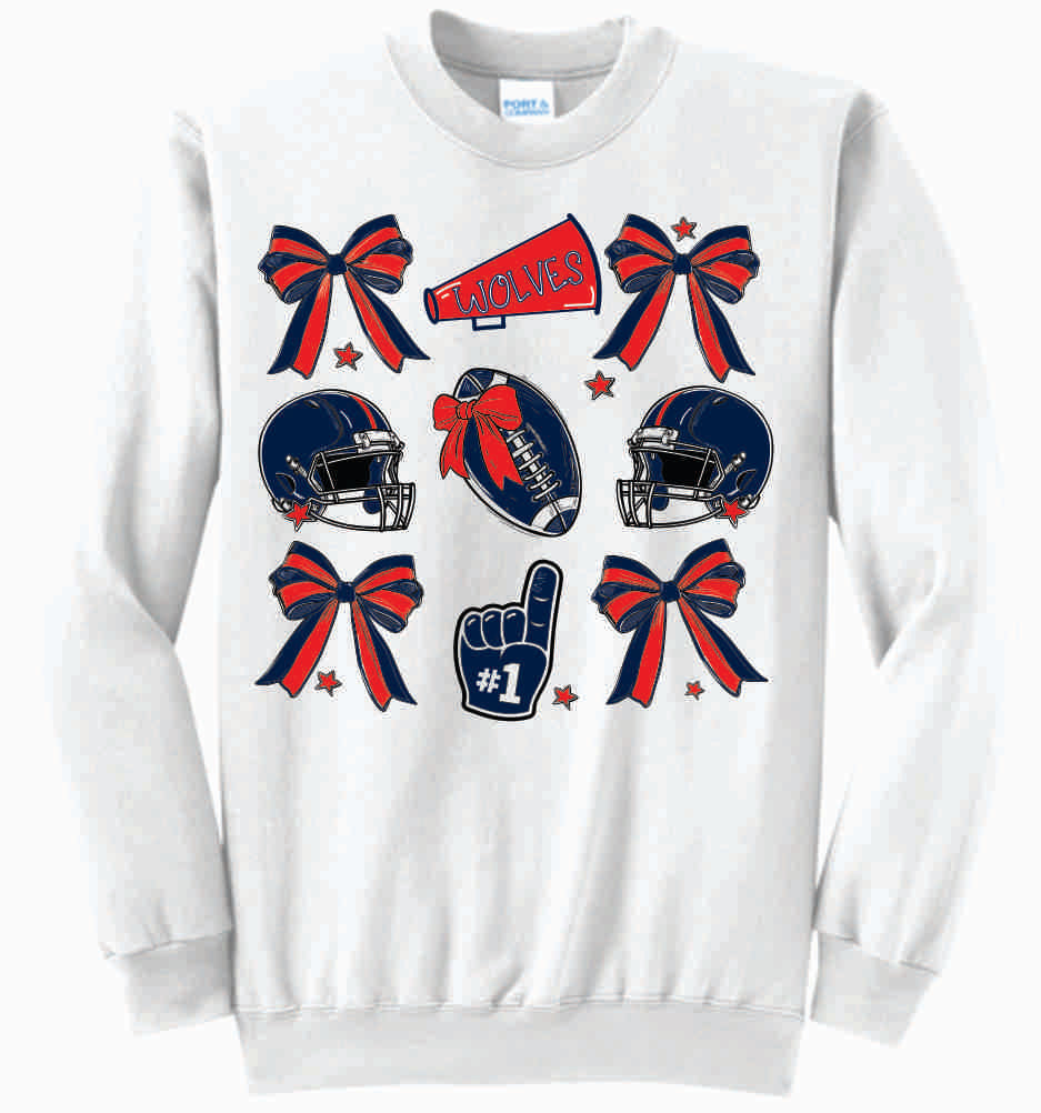 Wolves Bow & Helmets crewneck