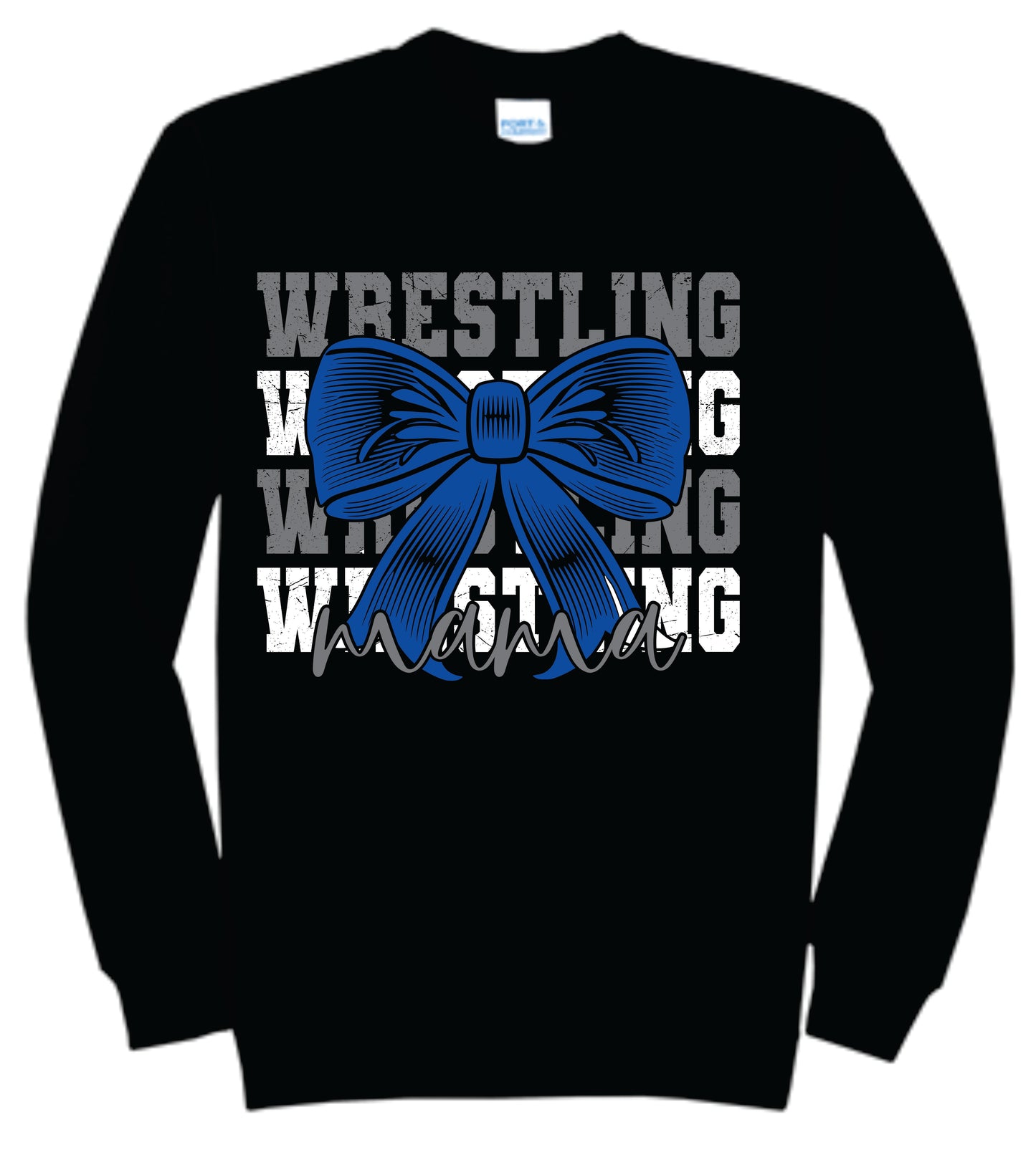 Elma Wrestling Mama/Bow Crewneck sweatshirt