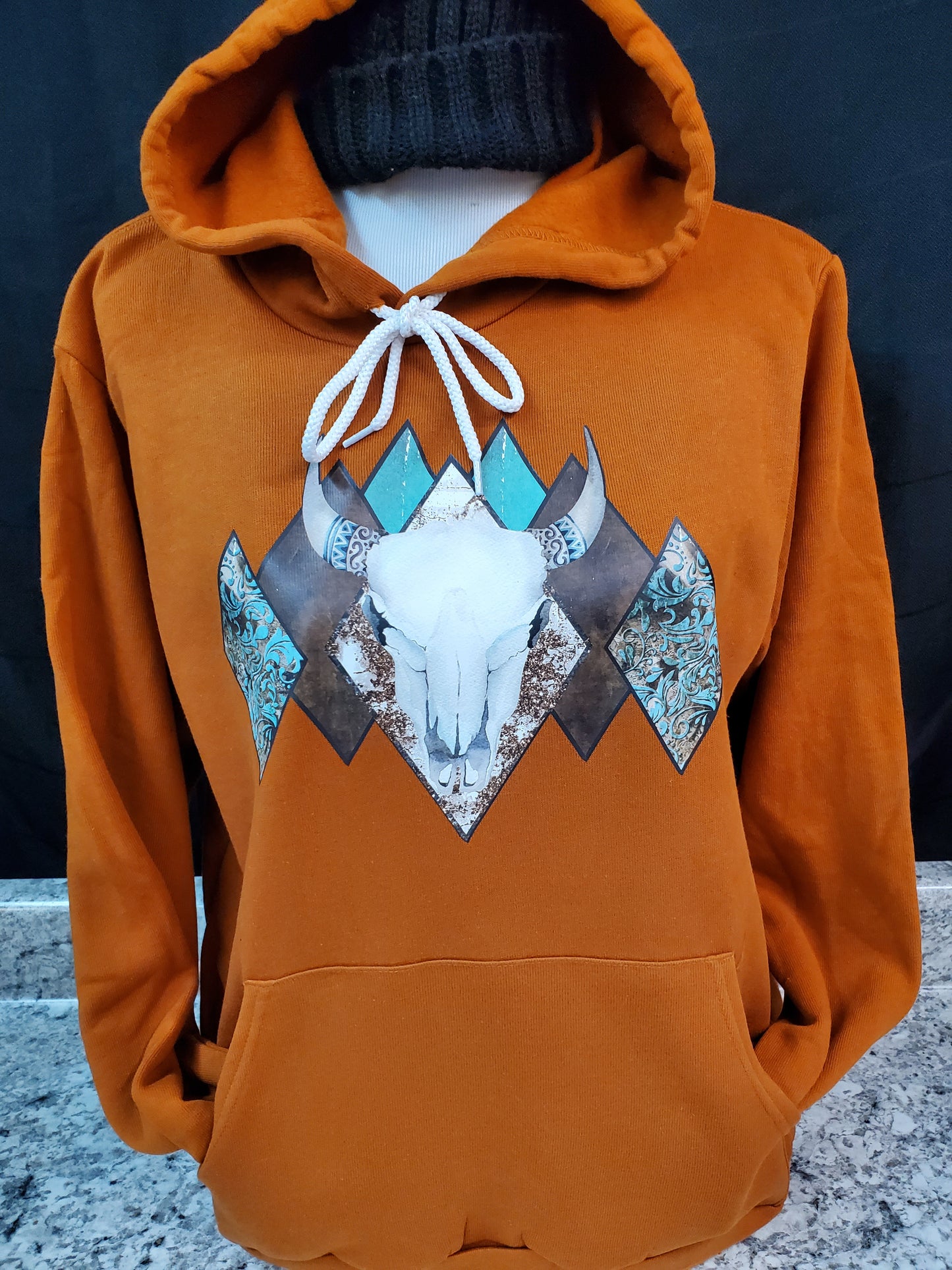 Wild Western Bull Skull Hoodie