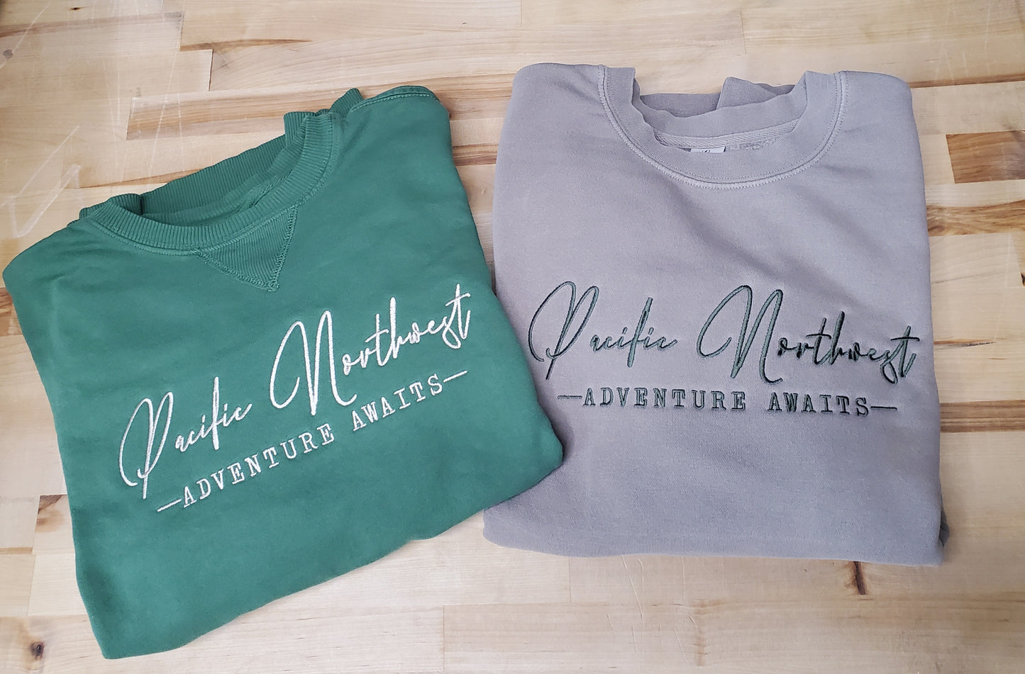 Pigment-Dye embroidered PNW Crew