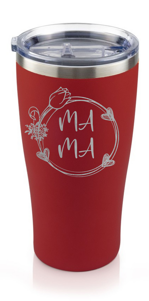 Mama Bear 40 Oz Laser Engraved Personalized Tumbler With Handle