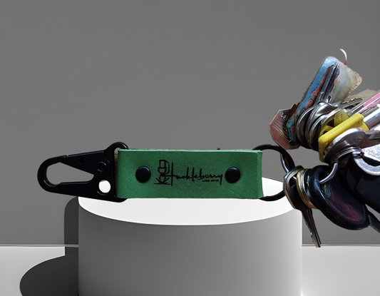 Genuine Leather Carabiner Keychain