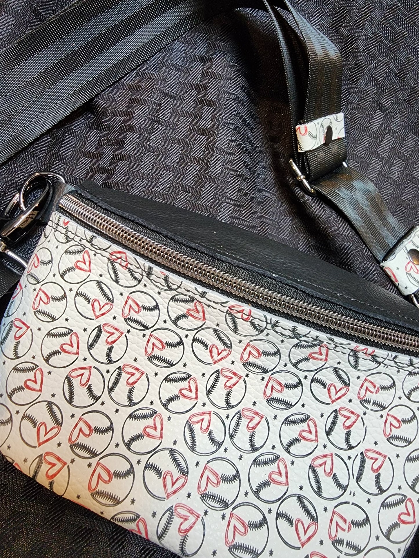 Baseball leather Crossbody