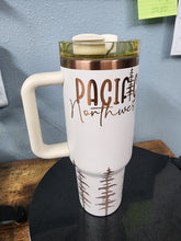 Powder Coated Copper Plated 40 Ounce Travel Mug With Handle