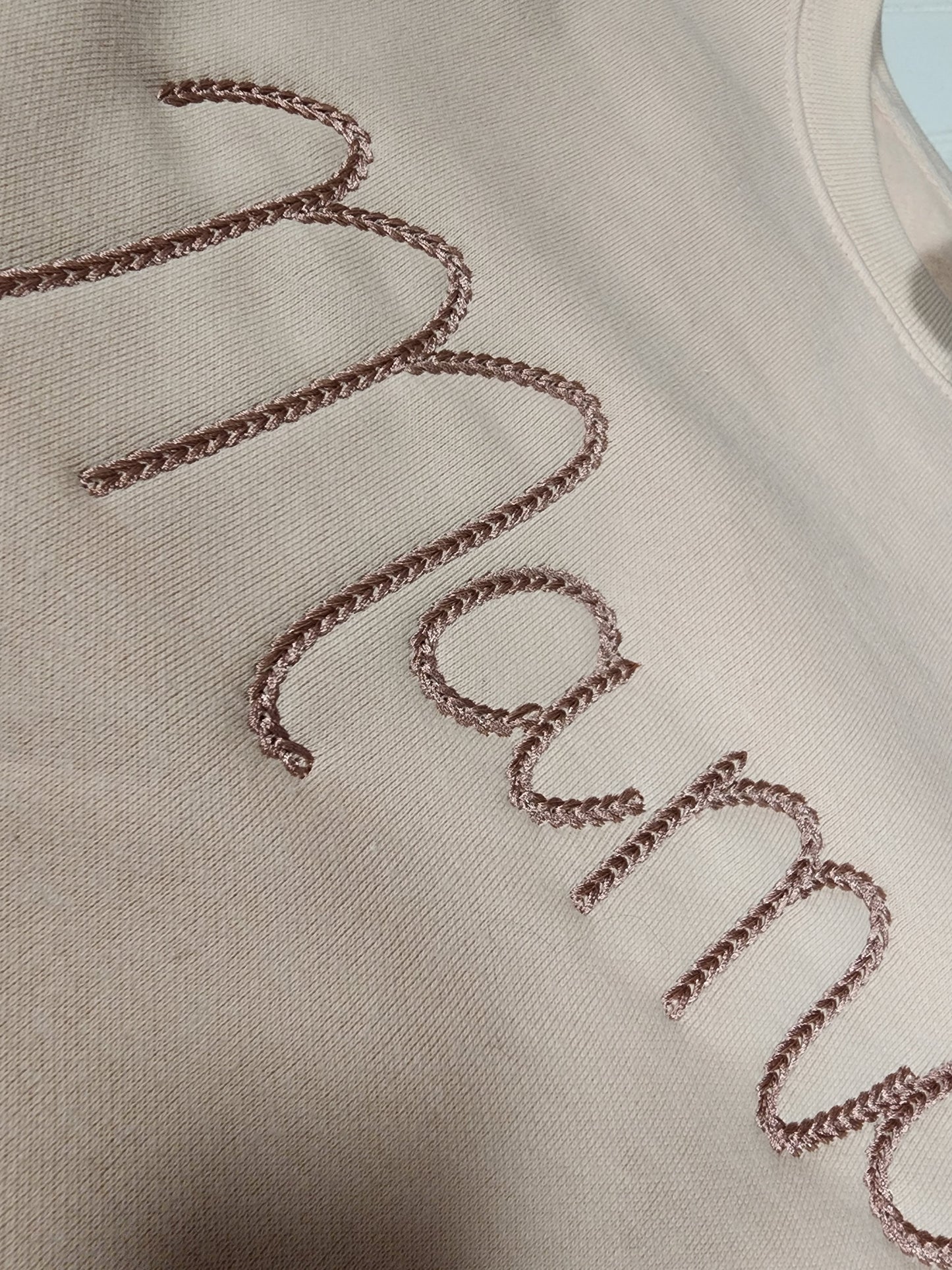 Mama chain stitch Crewneck Sweatshirt