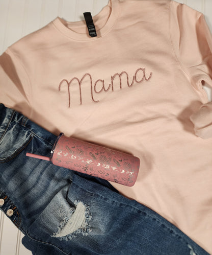 Mama chain stitch Crewneck Sweatshirt