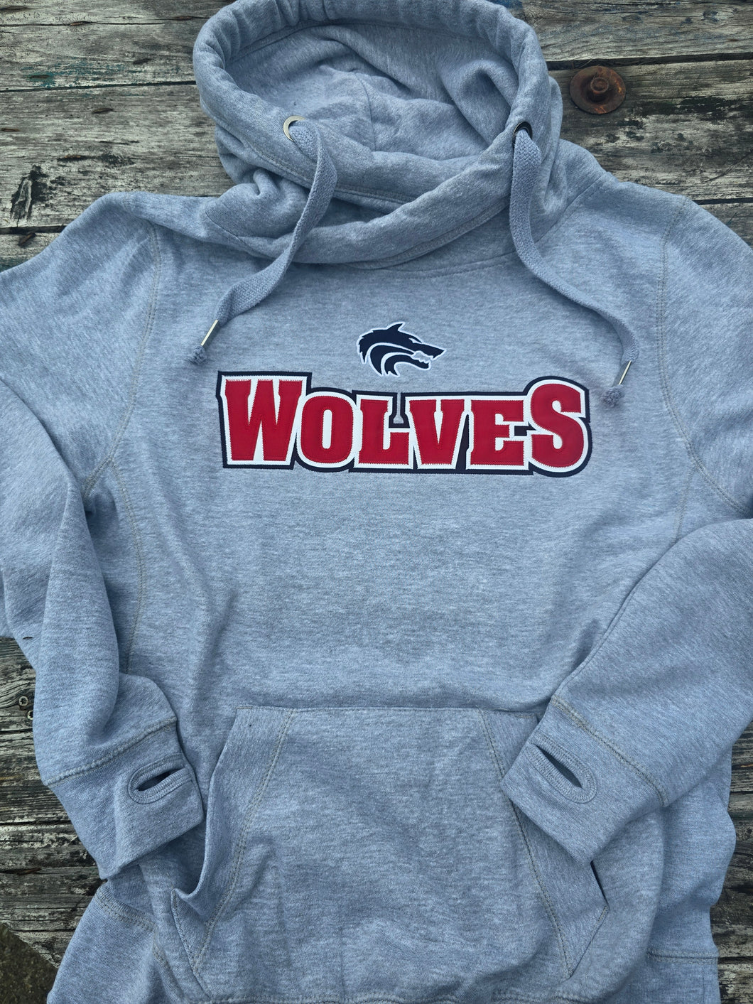 Wolves Cowl Neck Hoodie