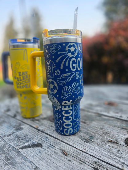 40 oz. Soccer Tumbler