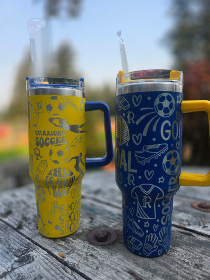 40 oz. Soccer Tumbler