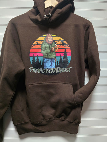 Bigfoot brown hoodie