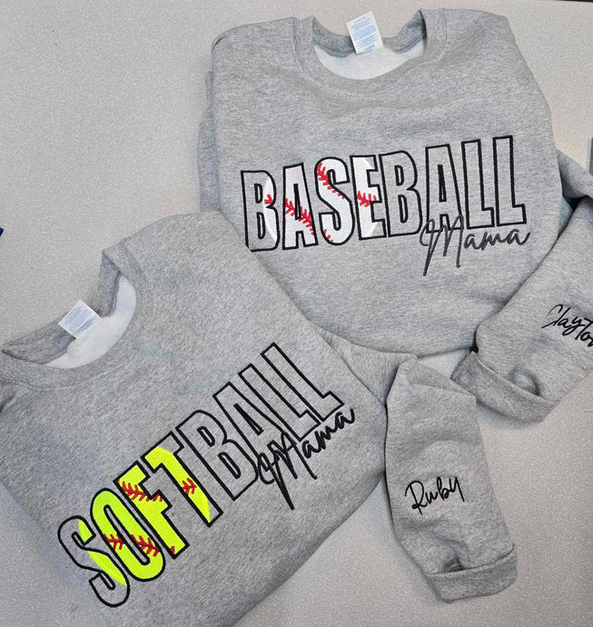 Baseball/Softball Embroidered Sweatshirt