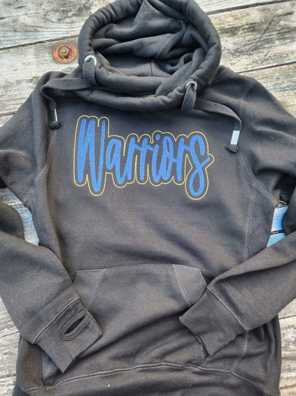 School Mascot Black Crossneck Hoodie
