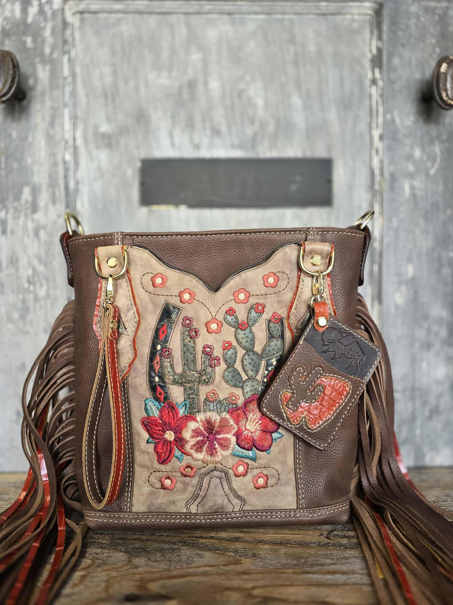 Cowgirl Cactus Fringe Bag
