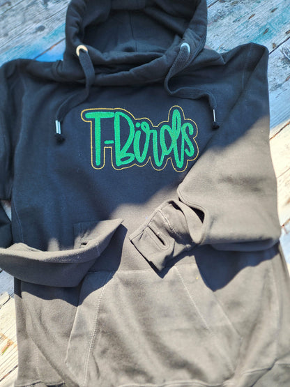 School Mascot Black Crossneck Hoodie