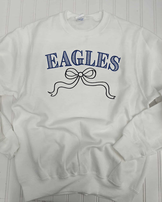 Eagles Bow Crewneck Embroidered