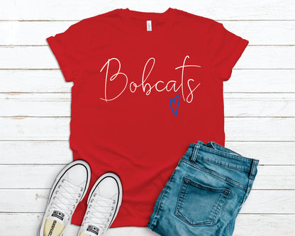 BLE Bobcats Cursive Tee