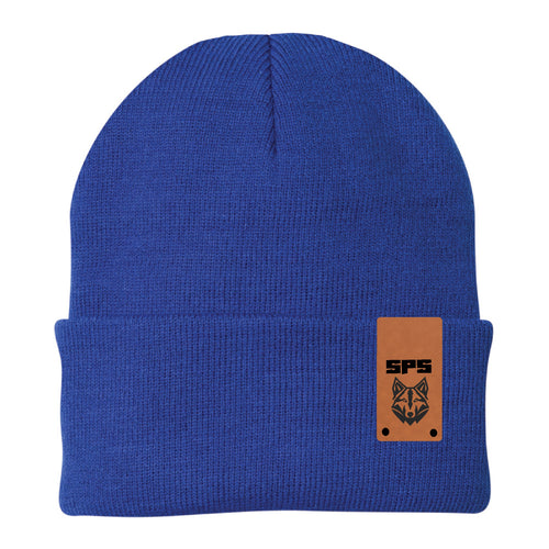 SPSR Wolves Foldover Beanie with Leather Patch