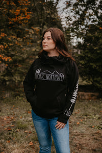 Pacific Northwest Black Funnel neck Hoodie