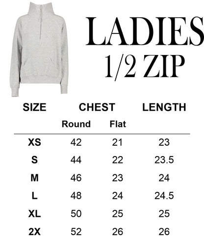 Baseball Bow Embroidered 1/2 Zip