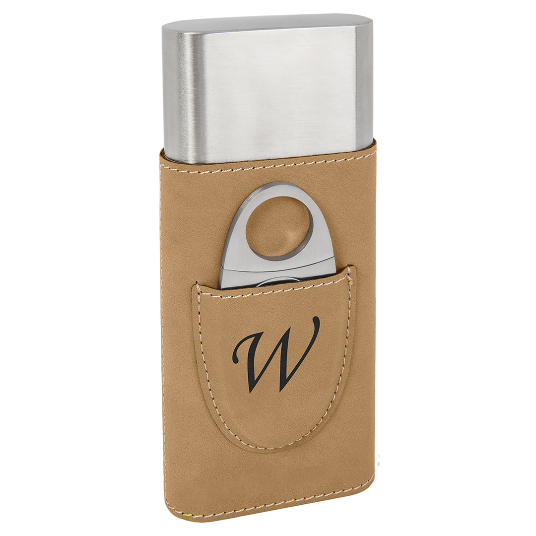 Leatherette Cigar Case with Cutter