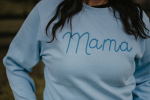 Mama chain stitch Crewneck Sweatshirt