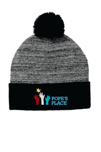 Embroidered Pom Beanie | Pope's Place