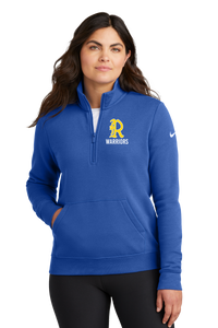 Warriors Nike Women's Club Fleece Sleeve Swoosh 1/2-Zip