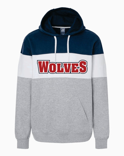 Wolves Color block tackle Twill Hoodie