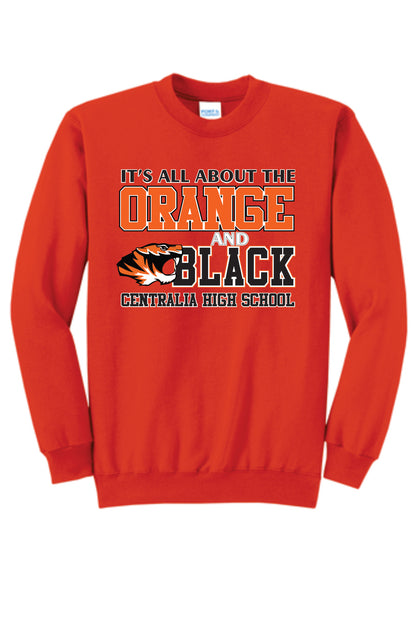 All About The Orange and Black Crewneck Sweatshirt