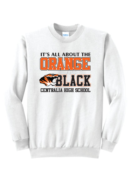 All About The Orange and Black Crewneck Sweatshirt