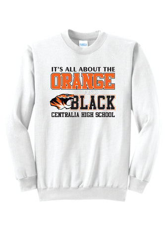All About The Orange and Black Crewneck Sweatshirt