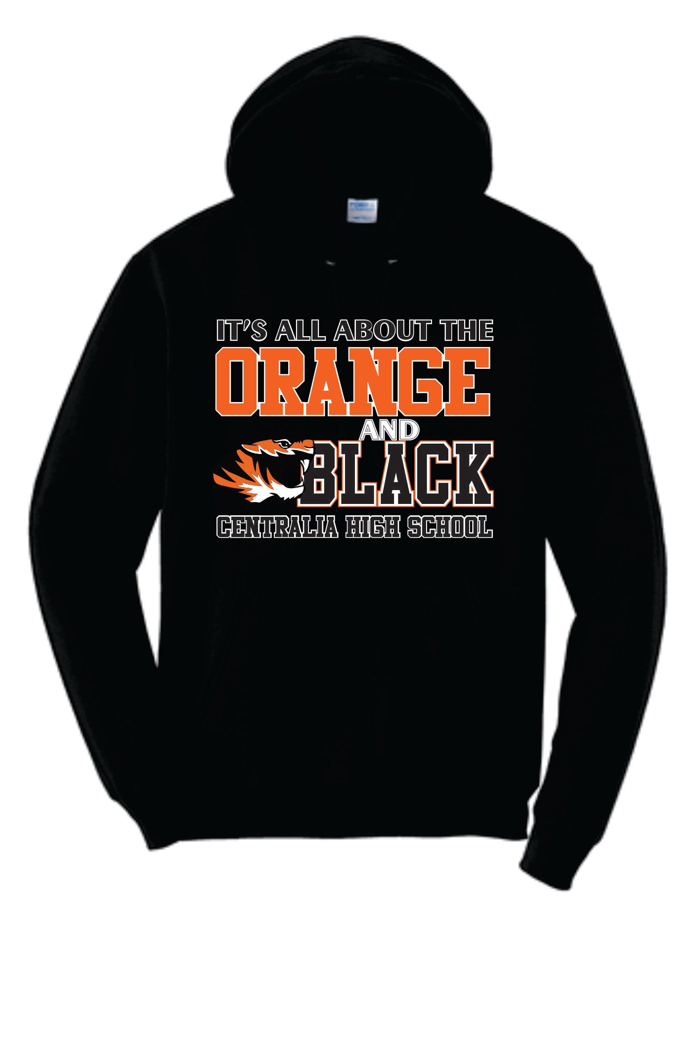 All About The Orange and Black Pullover Hoodie