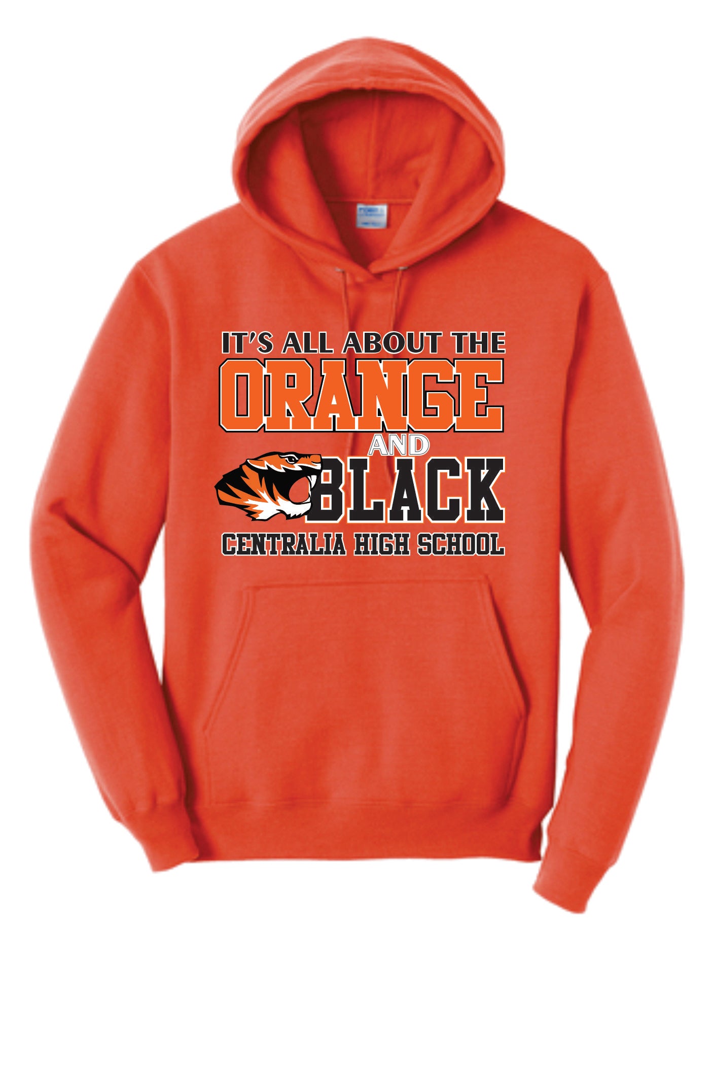 All About The Orange and Black Pullover Hoodie