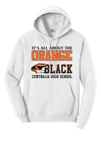 All About The Orange and Black Pullover Hoodie