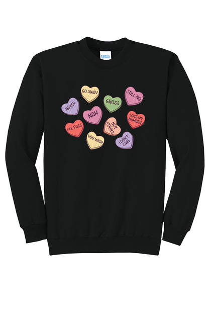 Anti-Valentine Candy Hearts | T-Shirt or Crewneck