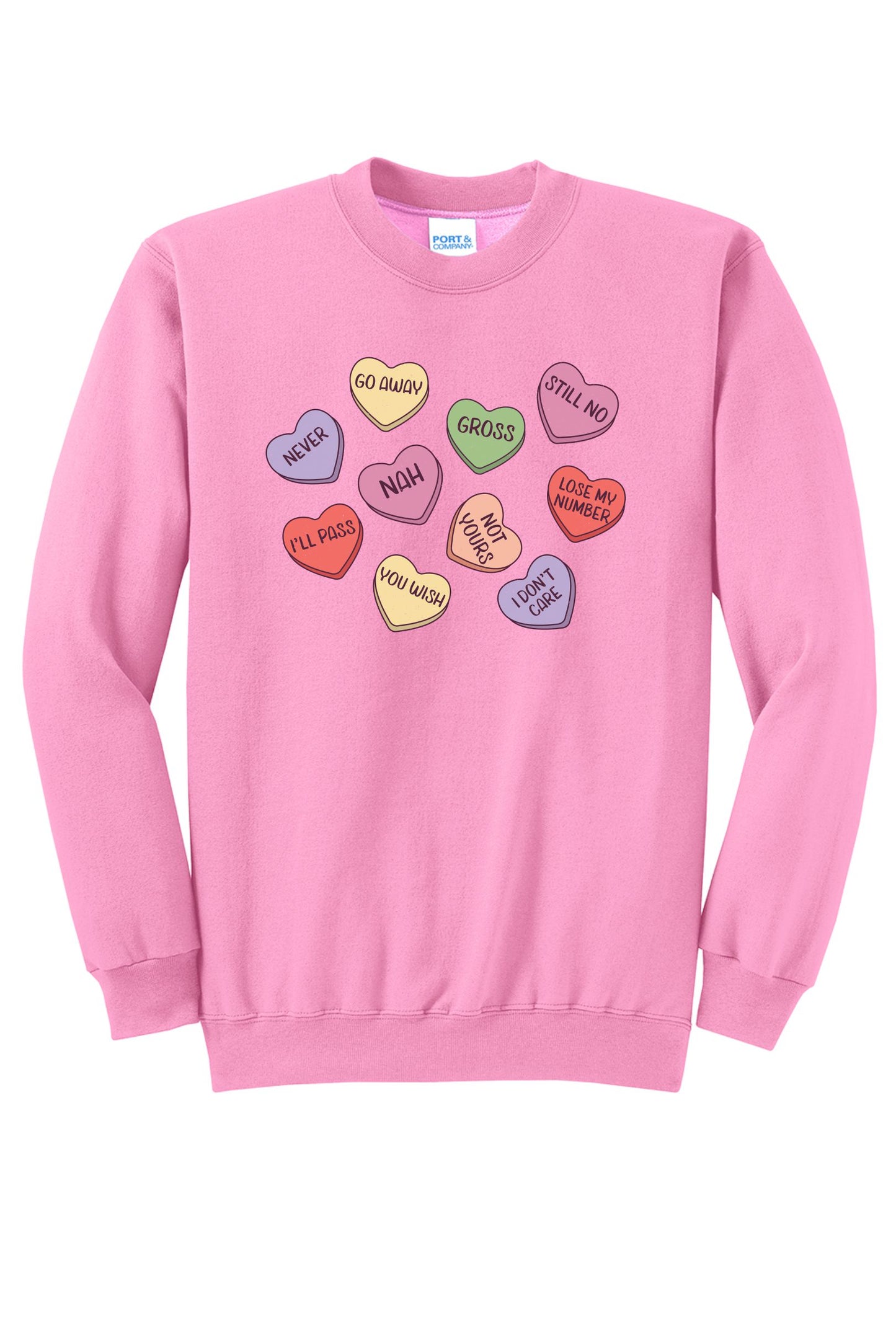 Anti-Valentine Candy Hearts | T-Shirt or Crewneck