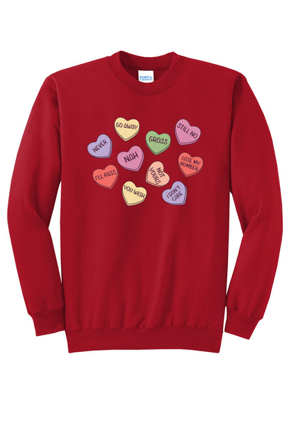 Anti-Valentine Candy Hearts | T-Shirt or Crewneck