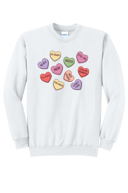 Anti-Valentine Candy Hearts | T-Shirt or Crewneck