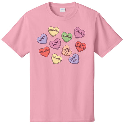 Anti-Valentine Candy Hearts | T-Shirt or Crewneck