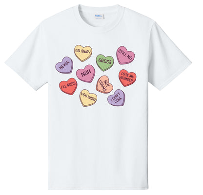 Anti-Valentine Candy Hearts | T-Shirt or Crewneck