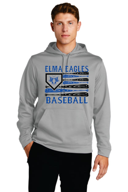 Elma Eagles Baseball Bat Flag Drifit Hoodie