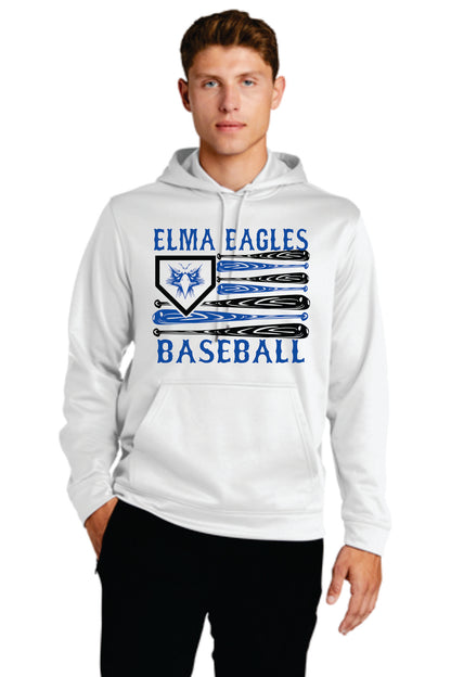 Elma Eagles Baseball Bat Flag Drifit Hoodie